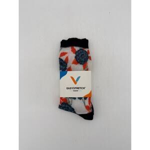 Viasox Unisex Diabetic EasyStretch Socks Blue Bloom Size M/L
